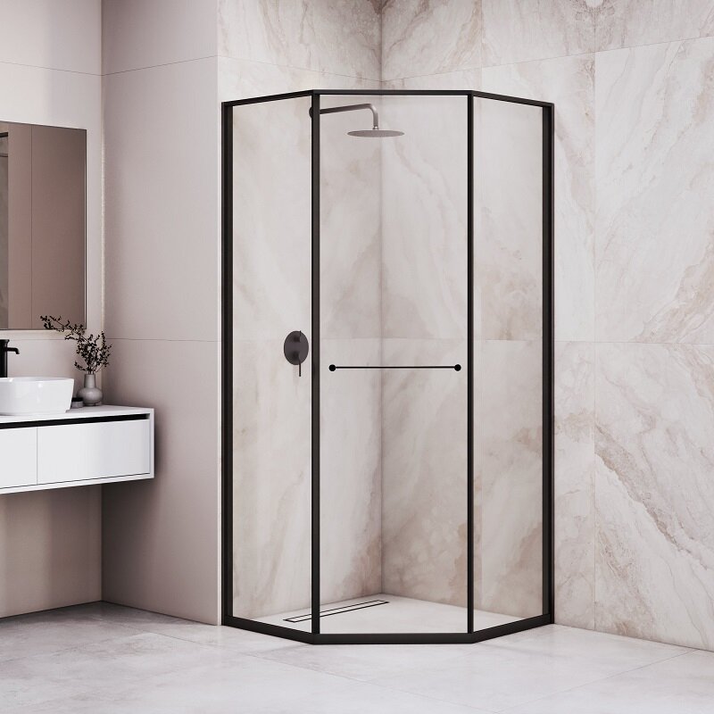Изображение товара Душевой уголок RGW Stilvoll SV-82B 80x80 см черный профиль прозрачное стекло Germany