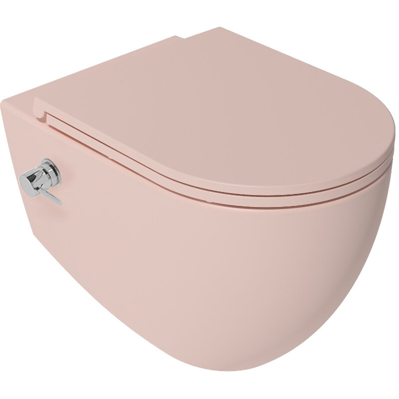 Изображение товара Подвесной безободковый унитаз Isvea Infinity 10NFS1005I-2S, с биде, цвет лососевый матовый