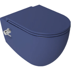 Изображение товара Подвесной унитаз Isvea Infinity 10NFS1005I-2Z, безободковый, с биде, цвет синий матовый