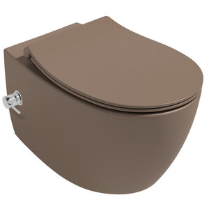 Изображение товара Подвесной унитаз Isvea Sentimenti Neo 10ARS1015I-2H, безободковый, с функцией биде, цвет коричневый матовый