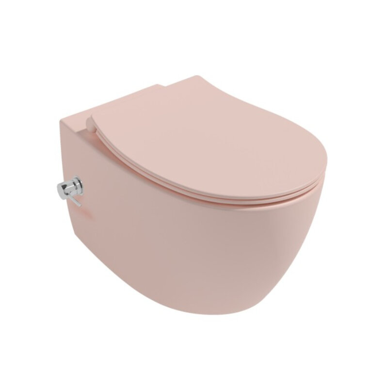 Изображение товара Подвесной унитаз Isvea Sentimenti Neo 10ARS1015I-2S безободковый с бидэ, лососевый матовый