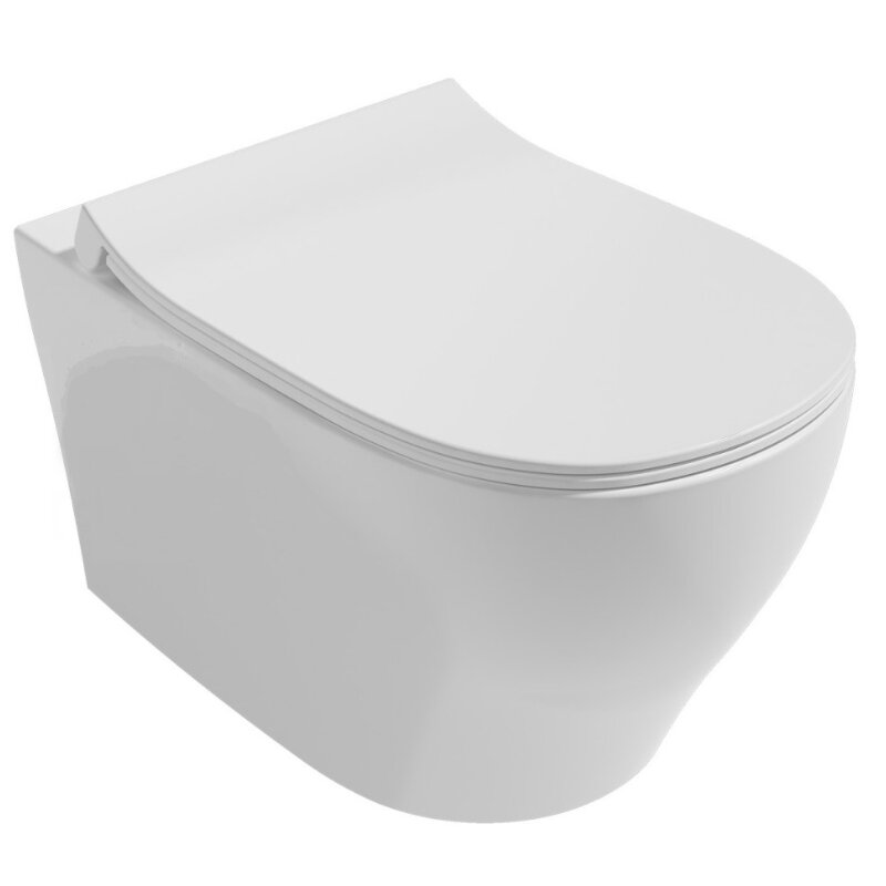 Изображение товара Подвесной унитаз Isvea Soluzione безободковый с каскадным сливом и системой антивсплеск