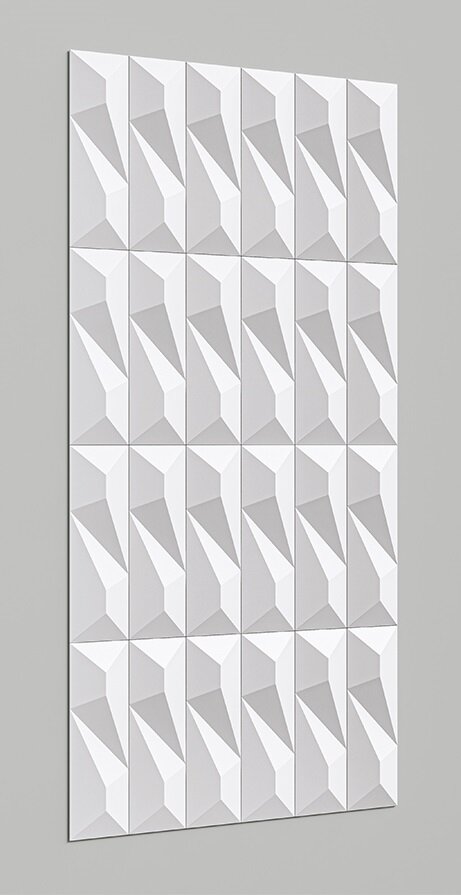 Изображение товара Декоративная панель Alpine Walls Geometrium ECOGR0206W 65х120 см белая