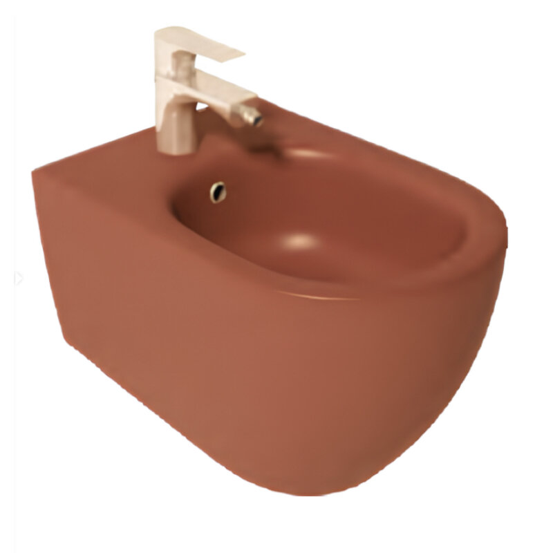 Изображение товара Подвесное биде из фарфора Isvea Infinity 10NF41001-2U терракотовый матовый