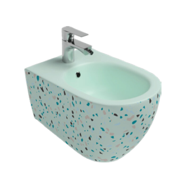 Изображение товара Подвесное биде Isvea Infinity 10NF41001SV-2T-TRZ, фарфор, мятно-зеленый матовый