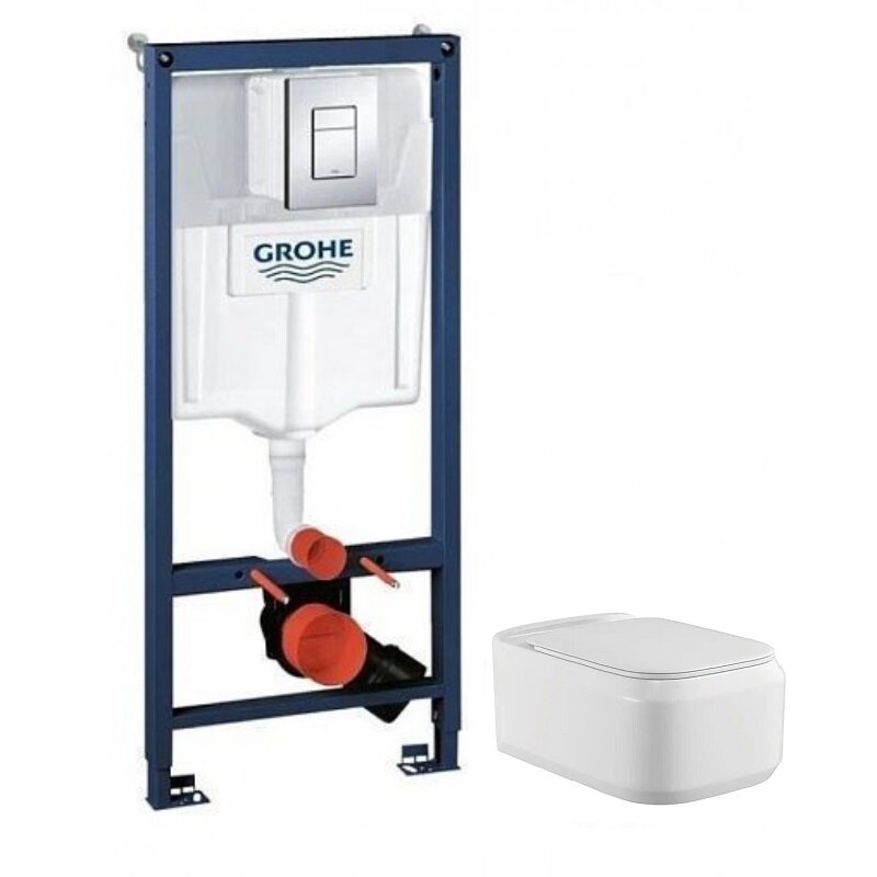 Изображение товара Инсталляция SET32 Grohe Rapid SL 38772001, унитаз подвесной белый La Fenice Cubo FNC-09-CUB-UP, Tornado, сиденье микролифт, клавиша хром Изображение товара Инсталляция SET32 Grohe Rapid SL 38772001, унитаз подвесной белый La Fenice Cubo FNC-09-CUB-UP, Tornado, сиденье микролифт, клавиша хром