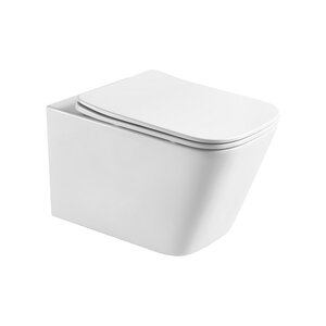 Изображение товара Унитаз подвесной Aquatek Либра AQ1505T-00, безободковый, смыв Торнадо, сиденье микролифт, белый