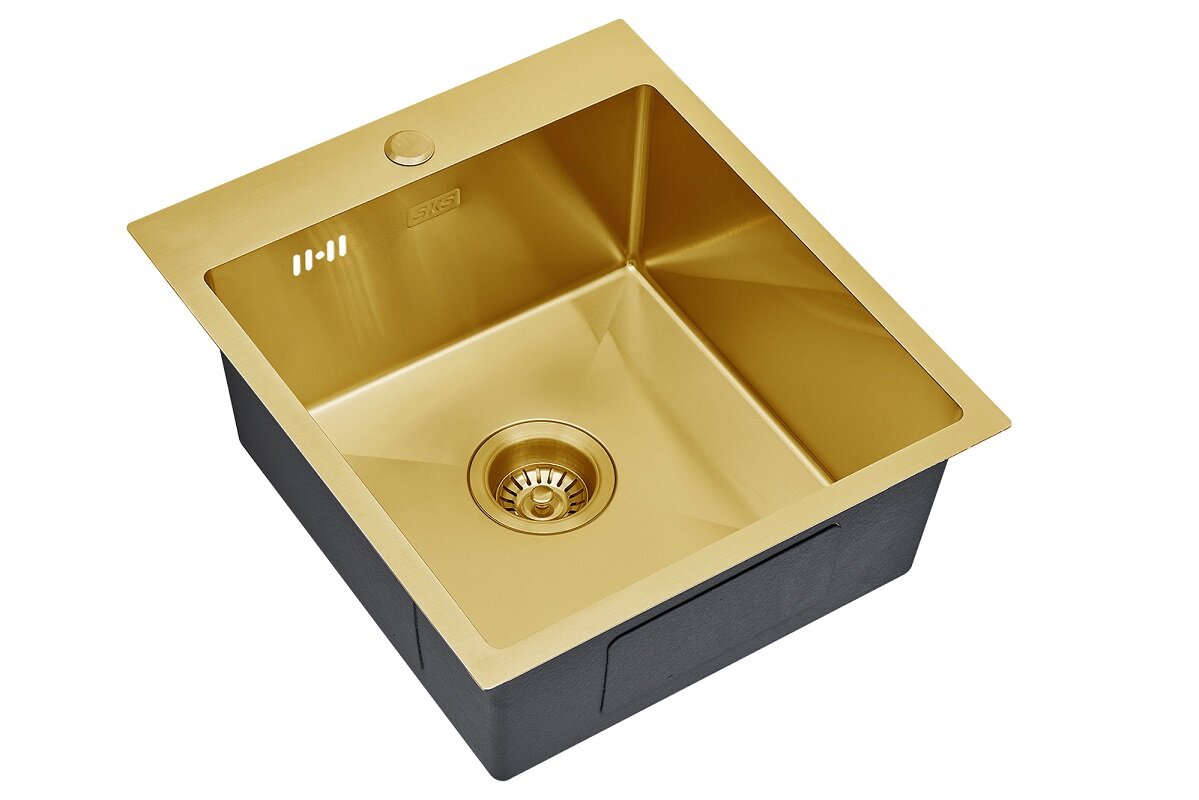 Изображение товара Кухонная мойка S.K.Sanitary Bronze 45 см из нержавеющей стали с PVD покрытием Изображение товара Кухонная мойка S.K.Sanitary Bronze 45 см из нержавеющей стали с PVD покрытием