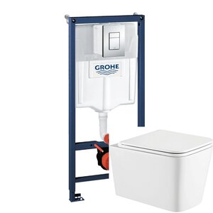 Изображение товара Инсталляция и унитаз Grohe Rapid SL 38772001 комплект для подвесного унитаза