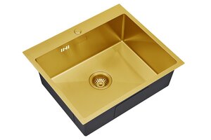 Изображение товара Кухонная мойка S.K.Sanitary SKS 5951 Bronze, 59 см, нержавеющая сталь, PVD Nano бронза