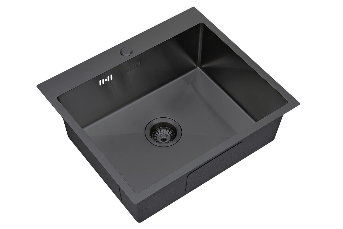 Изображение товара Мойка кухонная S.K.Sanitary SKS 5951 Grafit с PVD графит Изображение товара Мойка кухонная S.K.Sanitary SKS 5951 Grafit с PVD графит