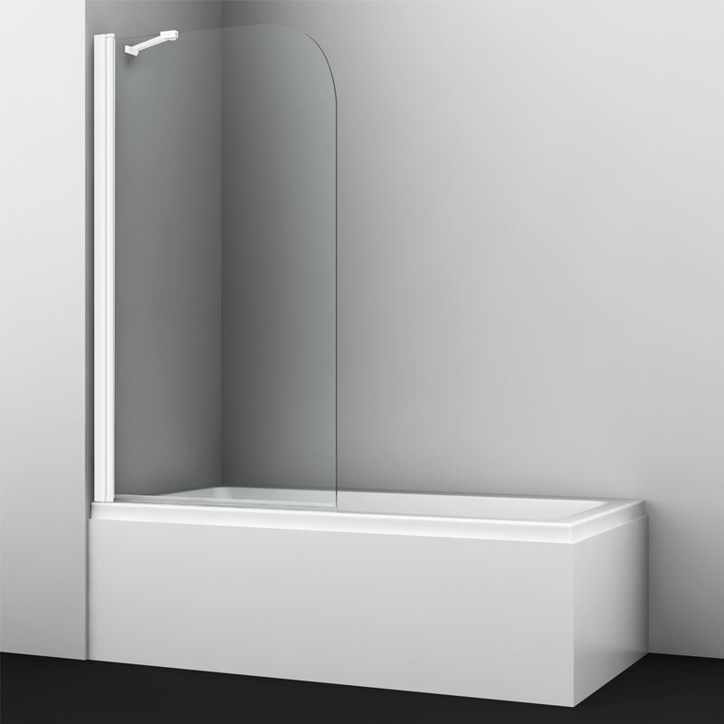 Изображение товара Стеклянная шторка на ванну WasserKraft 35P01-80White Fixed Изображение товара Стеклянная шторка на ванну WasserKraft 35P01-80White Fixed
