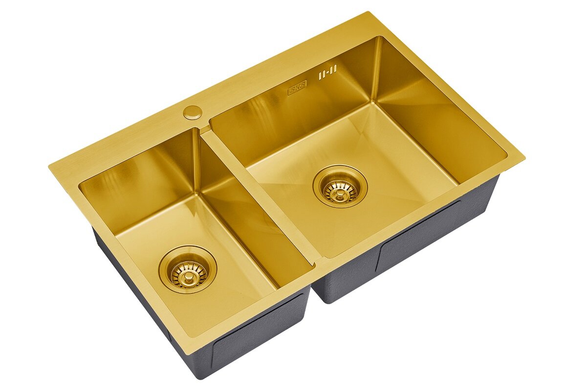 Изображение товара Кухонная мойка S.K.Sanitary SKS 78-2-51-R Bronze 78 см нержавеющая сталь бронза