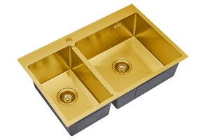 Изображение товара Кухонная мойка S.K.Sanitary SKS 78-2-51-R Bronze 78 см нержавеющая сталь бронза