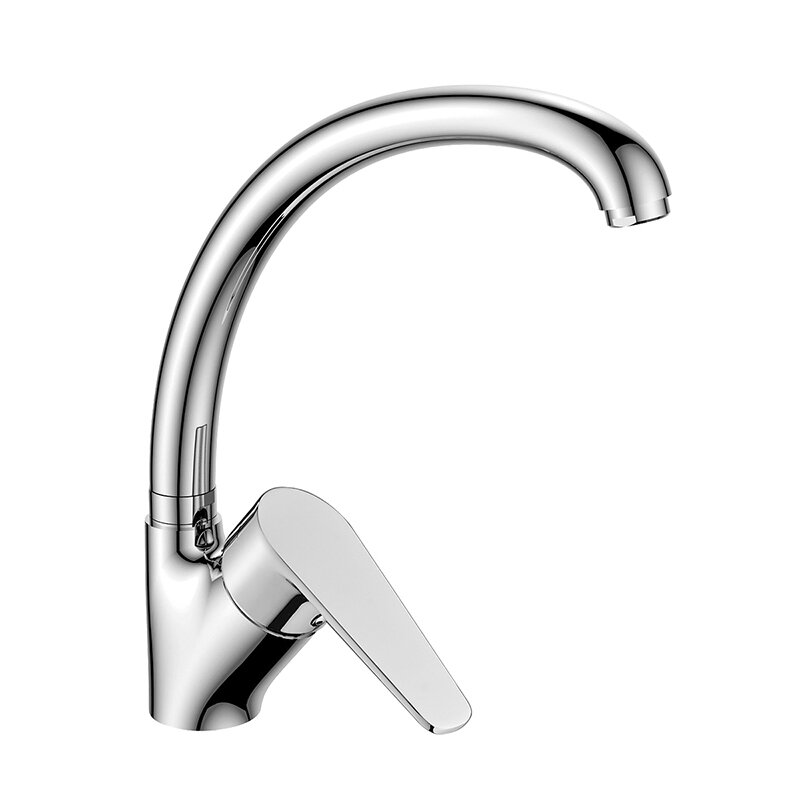 Изображение товара Смеситель Decoroom DR72021 для кухни хром однорычажный с поворотным изливом