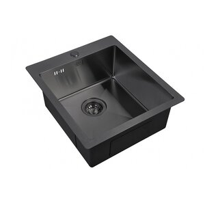 Изображение товара Кухонная мойка Zorg PVD-4551 GRAFIT, 45 см, нержавеющая сталь, PVD, графит