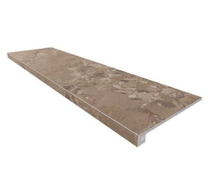 Изображение товара  Ступень, керамогранит Ametis Oceanmist OM03 69392, 33 x 120 см без насечек+Подступенок 14.5 x 120 см, brown