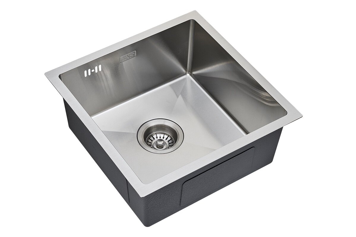 Изображение товара Кухонная мойка S.K.Sanitary SKS 4444, 44 см, брашированная нержавеющая сталь Изображение товара Кухонная мойка S.K.Sanitary SKS 4444, 44 см, брашированная нержавеющая сталь