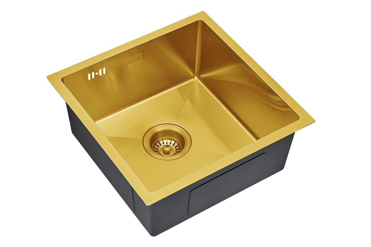 Изображение товара Кухонная мойка из нержавеющей стали S.K.Sanitary SKS 4444 бронза PVD Nano Изображение товара Кухонная мойка из нержавеющей стали S.K.Sanitary SKS 4444 бронза PVD Nano