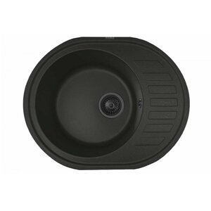 Изображение товара Мойка кухонная Zorg Granit GR 620 BLACK GRAFIT, 62 см, искусственный камень, черная