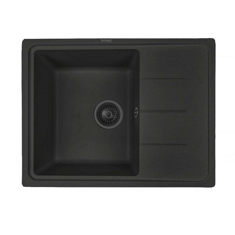 Изображение товара Кухонная мойка Zorg Granit GR 615 BLACK GRAFIT из искусственного гранита