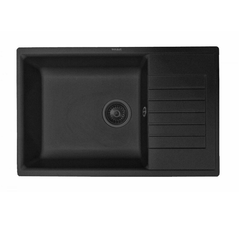 Изображение товара Кухонная мойка Zorg Granit GR 780 BLACK GRAFIT 78 см искусственный камень черная