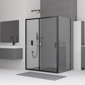 Изображение товара Душевой уголок RGW CL-48B (CL-14B + Z-050-1B), 32094802-014, 120 х 100 см, дверь раздвижная, стекло прозрачное, профиль черный