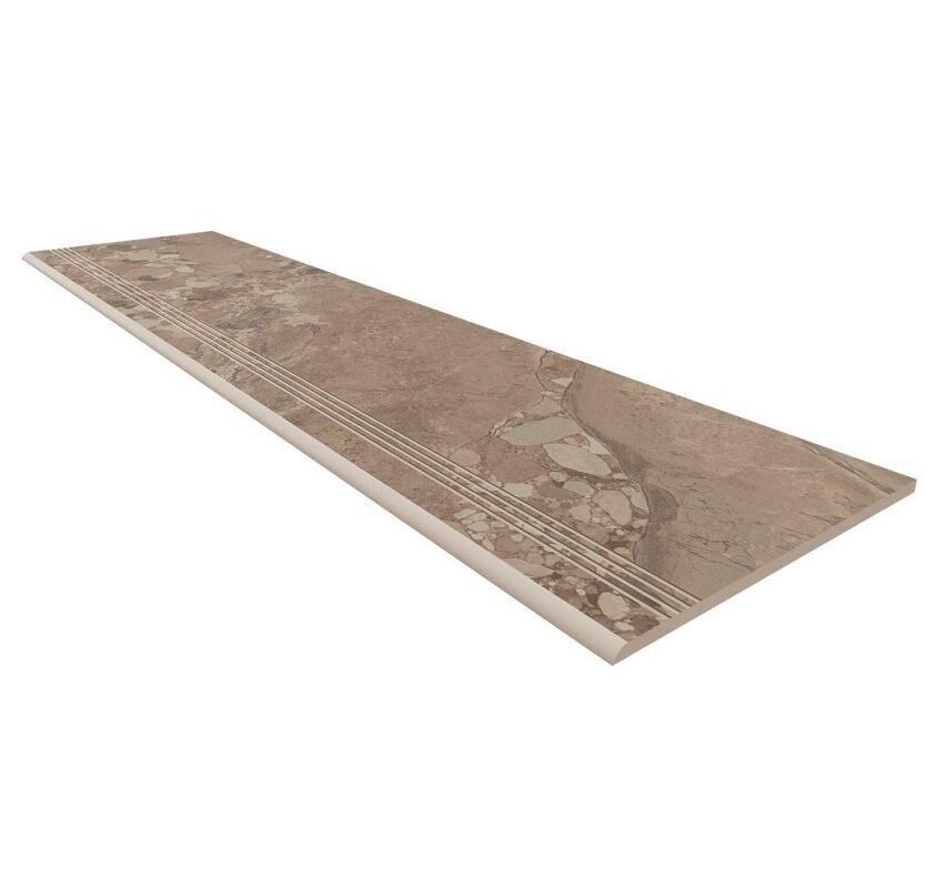 Изображение товара Ступень, керамогранит Ametis Oceanmist OM03 69395, 30 x 120 см, brown