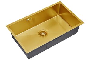 Изображение товара Кухонная мойка S.K.Sanitary SKS 7444 Bronze, 74 см, нержавеющая сталь, PVD Nano бронза