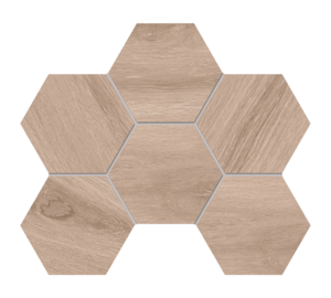 Изображение товара Мозаика Ametis Selection SI01 Hexagon 39021, 25 x 28.5 см, oak