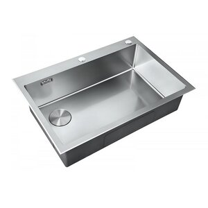 Изображение товара Кухонная мойка Zorg LUX 7551-L, 75 см, нержавеющая сталь, PVD, выпуск слева, нержавеющая сталь