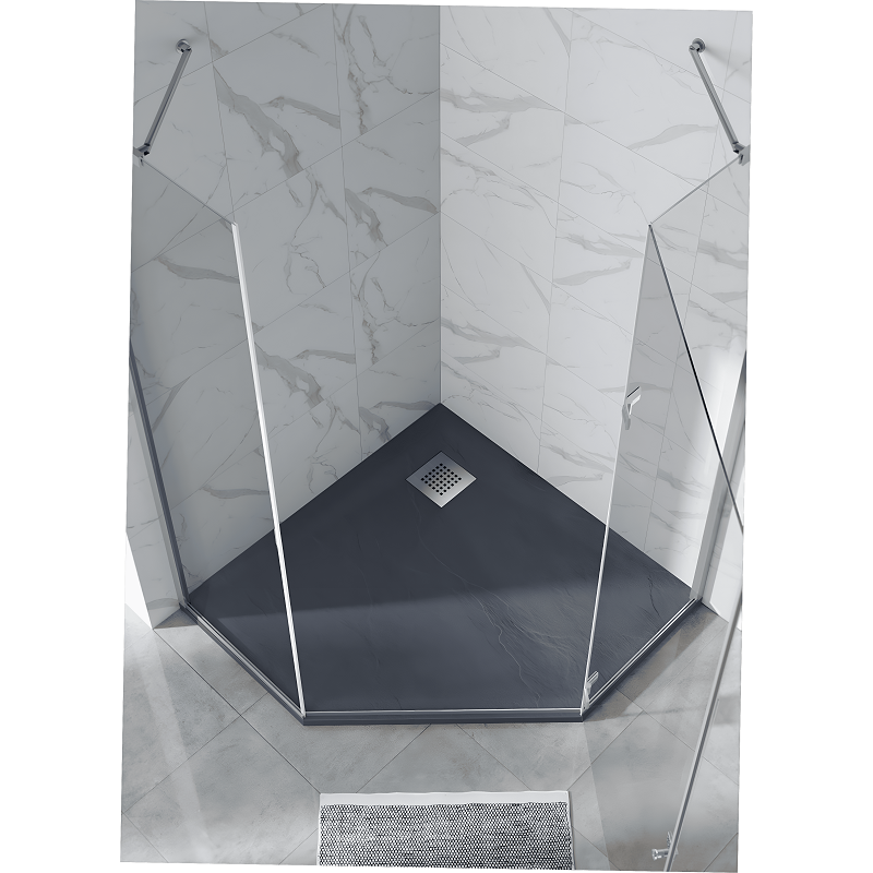 Изображение товара Душевой поддон RGW Stone Tray-G, 14155099-02-11, 90 x 90 см, трапеция, из искусственного камня, серый