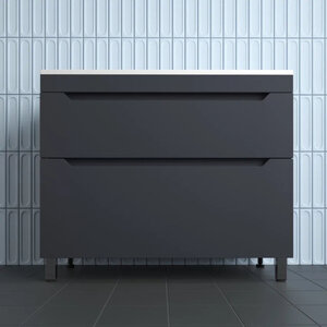 Изображение товара Тумба для ванной комнаты Style Line Остин, напольная, 100 см, графит