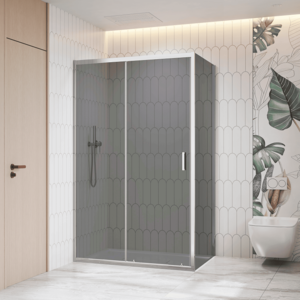 Изображение товара Душевой уголок RGW Classic CL-133 (CL-13 + Z-03), 060913349-31, 140 х 90 см, дверь раздвижная, стекло тонированное, профиль хром