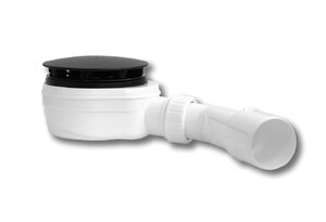Изображение товара Сифон для душевого поддона PlastBrno EWBN942, с крышкой, черный/белый