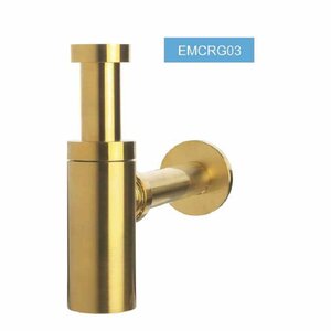 Изображение товара Сифон для раковины PlastBrno EMCRG03 золото матовое