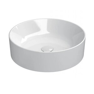 Изображение товара Раковина GSI Kube X 9427PVC11, накладная, 45 x 45 см, с донным клапаном, белый