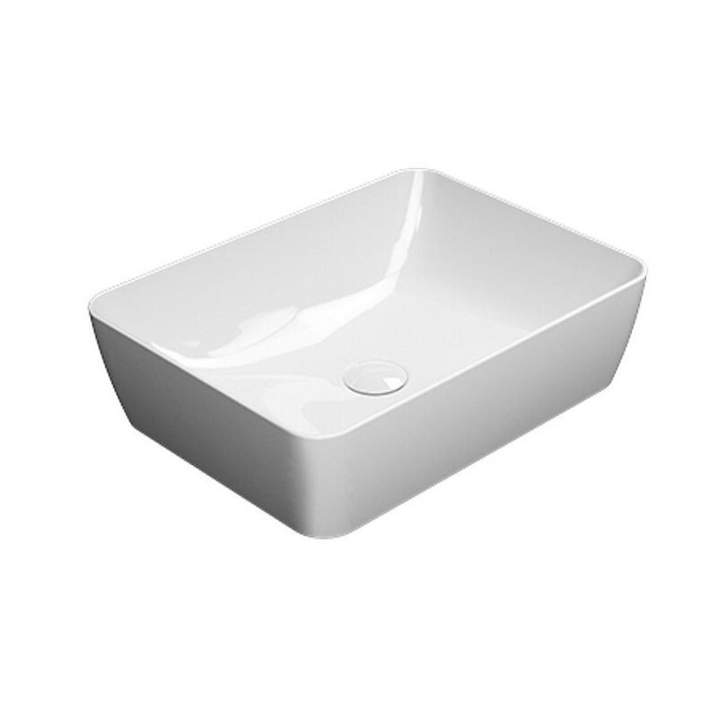Изображение товара Раковина GSI Nubes 9037PVC11, накладная, 50 x 38 см, с донным клапаном, белый глянцевый Изображение товара Раковина GSI Nubes 9037PVC11, накладная, 50 x 38 см, с донным клапаном, белый глянцевый