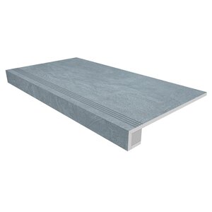 Изображение товара Ступень, керамогранит Ametis Spectrum SR02 39138, 33 x 120 см с насечками+Подступенок 14.5 x 120 см, blue