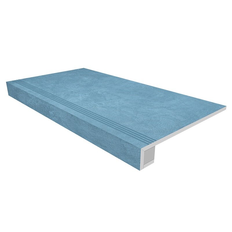 Изображение товара Керамогранит Ametis Spectrum SR03 33x120 см с насечками и подступенок Sky Blue