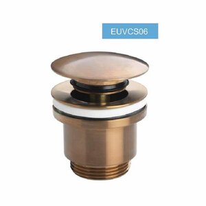 Изображение товара Донный клапан для раковины PlastBrno EUVCS06 без перелива с системой Clik-Clak розовое золото