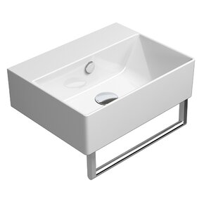 Изображение товара Раковина GSI Kube X 9485111 белая глянцевая, подвесная, накладная