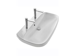 Изображение товара Раковина Hatria Abito YXX901, 100 см, фаянс, подвесная, белая