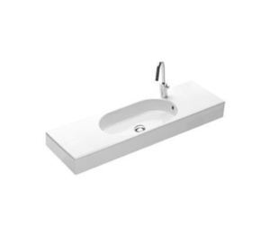 Изображение товара Подвесная раковина Hatria Area Y0Q901 106x35,5 см из фаянса для ванной и кухни