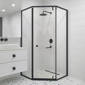 Изображение товара Душевой уголок RGW Hotel HO-088B, 350608899-14, 90 х 90 см, дверь распашная, стекло прозрачное, профиль черный