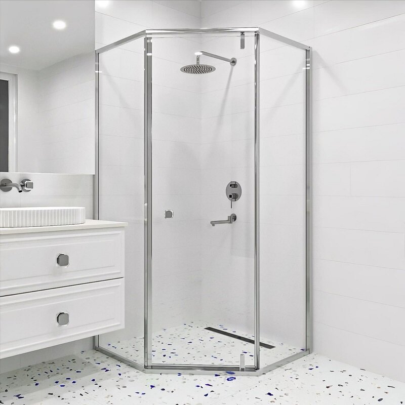 Изображение товара Душевой уголок RGW Hotel HO-088 90x90 см, распашная дверь, прозрачное стекло, хром профиль