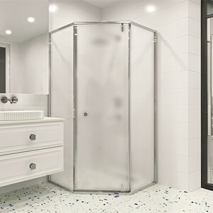 Изображение товара Душевой уголок RGW Hotel HO-088, 350608800-21, 100 х 100 см, дверь распашная, стекло сатинат/матовое, профиль хром