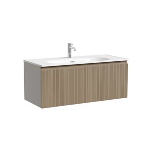 Изображение товара Тумба под раковину Sancos Code CD100GB, 100 см, подвесная, серо-бежевая