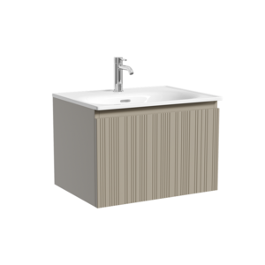 Изображение товара Тумба под раковину Sancos Code CD60GP, 60 см, подвесная, серая платина