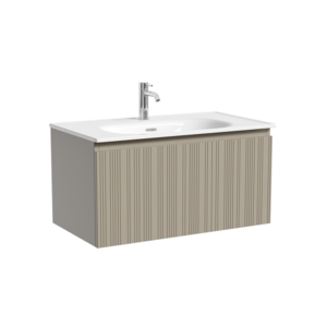 Изображение товара Тумба под раковину Sancos Code CD80GP, 80 см, подвесная, серая платина